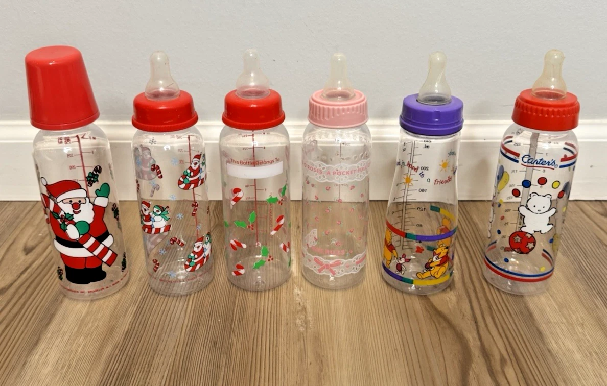 Vtg 90s LOT of 6 Baby Bottles Playtex Cherubs, Crib Mates, Carters, First Years
Opens in a new windo