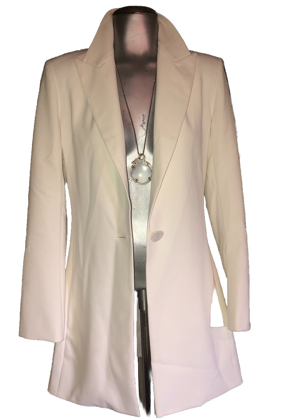 Chaqueta blazer forrada de verano blanca de lujo