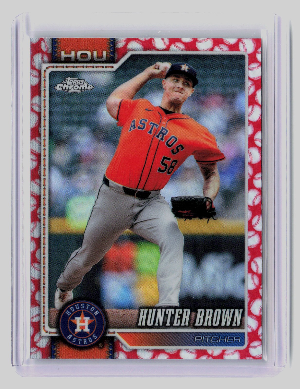 2026 Topps Chrome #285 Hunter Brown Baseball Seams Refractors