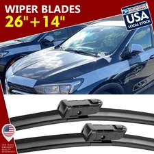 One Pair New 26''+14'' Durable Windshield Wiper Blades Driver & Passenger Side