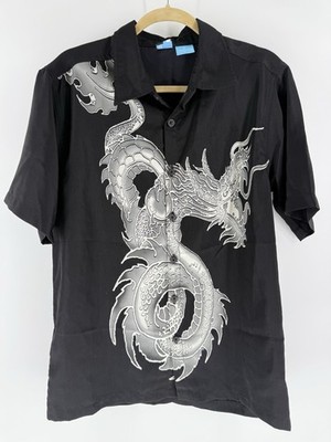 Physical Science Mens Shirt Button Up Size M Short Sleeve Polyester