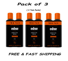  3 PACK Edge Sensitive Skin Shave Gel for Men with Aloe, Twin Pack, 14 oz.