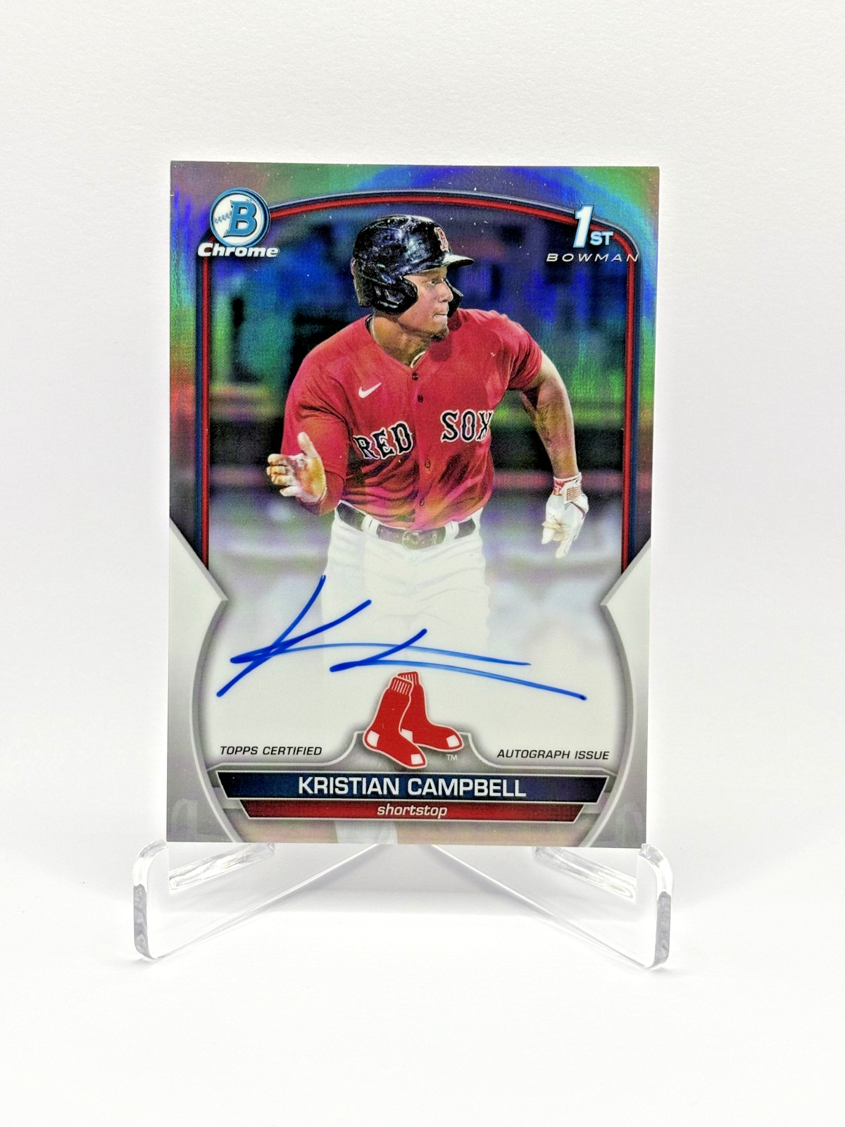 Kristian Campbell 2023 1st Bowman Chrome #/499 Refractor Auto Rookie Card (RC)