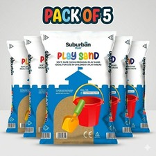 5 x 20kg Play Sand Bags (100kg Total) Natural Washed Non-Stain Kids Pit Outdoor