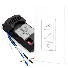 Universal Ceiling Fan Wall Remote Control and Receiver Kit, 3 Speed, Light Di...