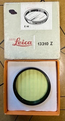 Vintage Leica Leitz Clear E48 48mm Filter 13310 Z Ernst Leitz w/ Box Telyt 20cm - Image 1 of 4