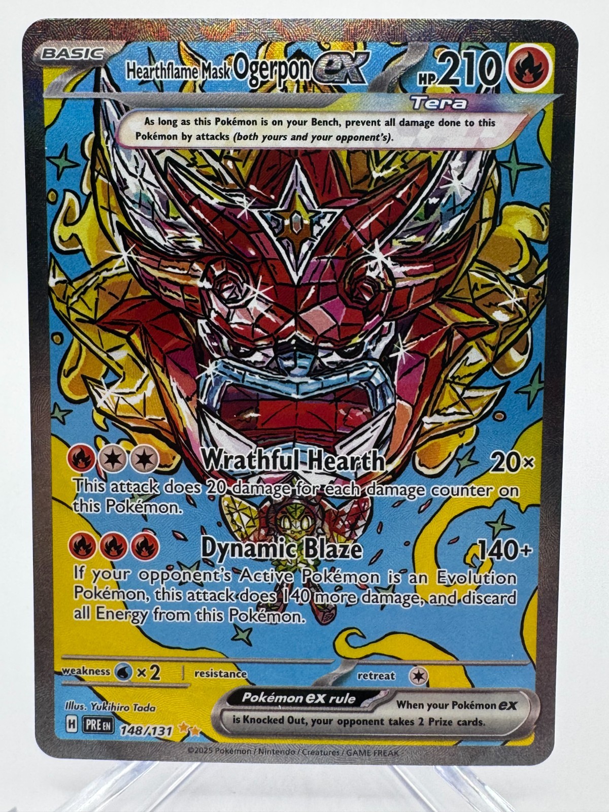 Pokemon Hearthflame Mask Ogerpon ex 148/131 - Prismatic Evolutions SIR 