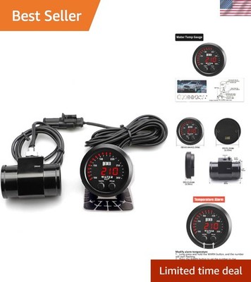 High Accuracy 52mm Water Temperature Gauge with Joint Pipe Adapter 0-300F