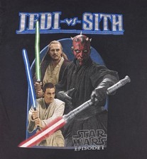 Vintage Star Wars Episode I Jedi Vs Sith Tee Shirt Size XL