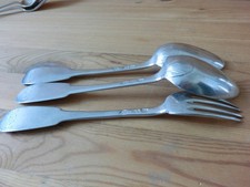 3 COUVERTS ANCIENS ARGENT MASSIF POINCONS FERMIERS GENERAUX