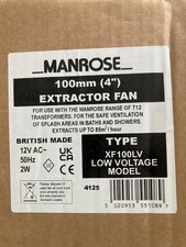 Manrose extractor fan 4 inch bathroom