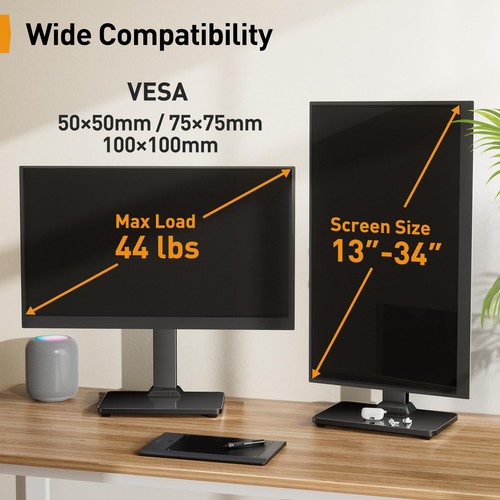 Monitor Stand, Freestanding Monitor Mount for 13-34 inch Screens with 360 Deg - 第 6/7 張圖片