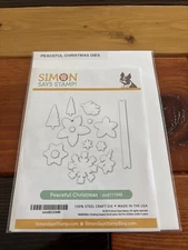 NEW Simon Says Stamp Peaceful Christmas Die Dies Set. Tree Snowflake Holly Snow