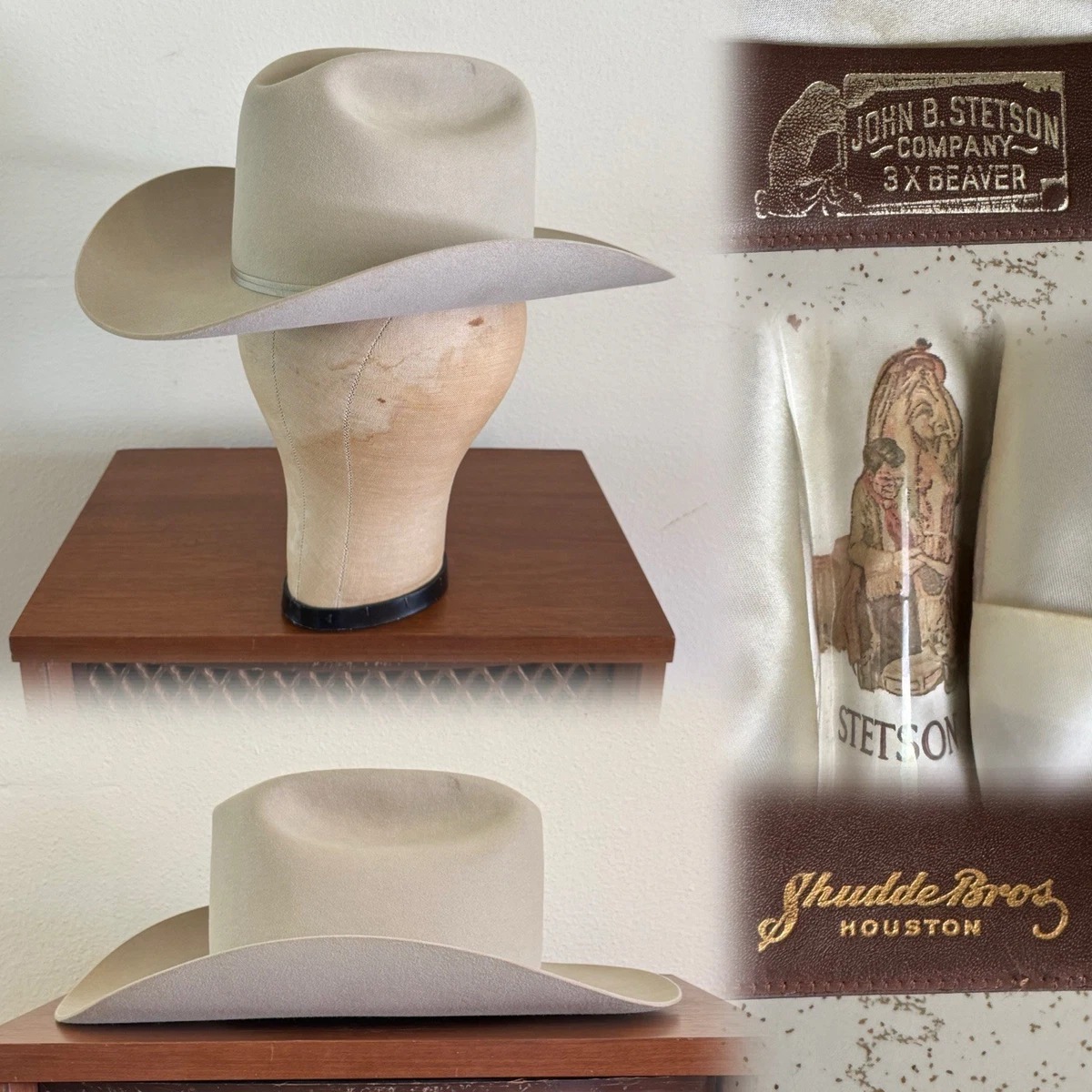 Stetson Beaver Cowboy Vintage Hats for Men for sale | eBay