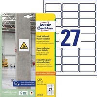 Avery Zweckform Stark Haftende Papier-Etiketten, 63,5X29,6Mm 1 Bis 20 Stk