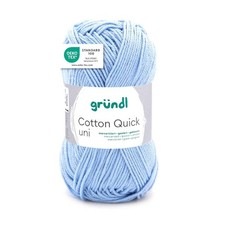 Pelote de laine - Bleu ciel - 148 - 100% coton - 3/4 mm - Gründl - Cotton Quick