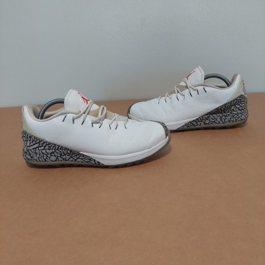 Jordan ADG Golf Shoes Mens White Cement Elephant Spikeless AR7995-100 SIZE 8.5