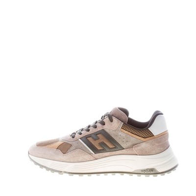 HOGAN herren schuhe Hyperlight sneaker grau taupe und beige suede tech gewebe