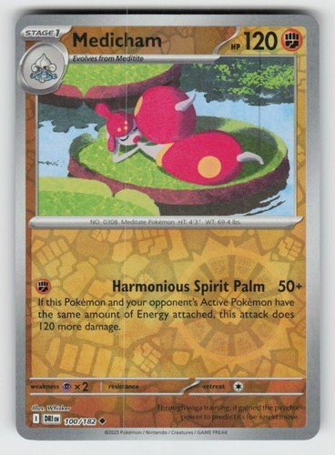 Medicham 100/182 Reverse Holo Uncommon SV10: Destined Rivals