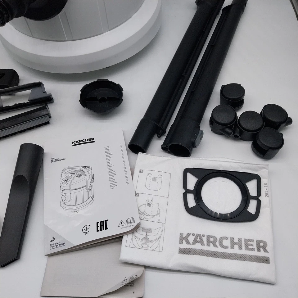 Kärcher Waschsauger SE 4, 2-in-1-Sprühsaugschlauch, Frisch- und Schmutzwassertan - Bild 3 von 4