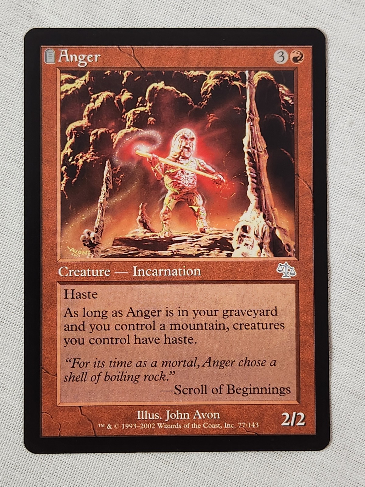 NM Anger Judgment Mtg Magic the Gathering