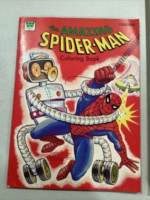 1976 Rare Marvel Whitman Amazing Spider-Man Coloring Book Unmarked