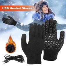 Electric Heated Gloves Snow Skiing Glove USB Rechargeable Hand Warm Work Mittens