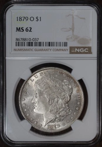 1879 O Morgan Silver Dollar $1 - NGC MS62 - Very Original Scarce Coin SKU#596