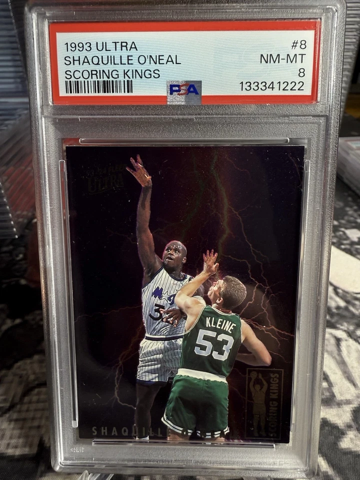 Ultra Scoring Kings 1993-94: #8 Shaquille O'Neal PSA 8 casi nuevo-como nuevo Foto 3 de 3