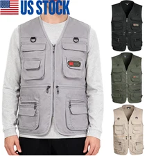 Men's Travel Vest Photography Reporter vest Concealed Carry Vest Fishing Vest