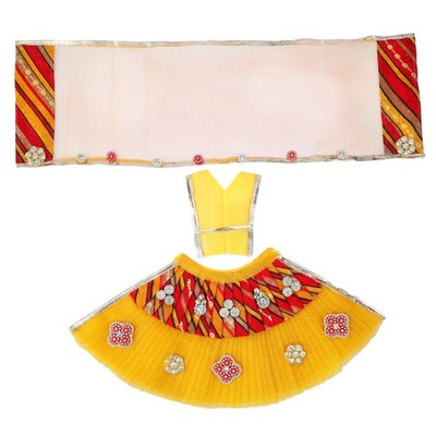 Decorative Laxmi Durga Devi MATA Dress poshak vastra Indian Traditional Cloth...