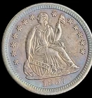 1857-O Liberty Seated Half Dime AU Details – Lamination Error Beautiful Toning