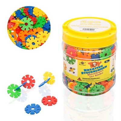 Smart-Planet 400 Steckblumen in Dose - Schneeflocken zum Stecken 3,3 cm - Kinder
