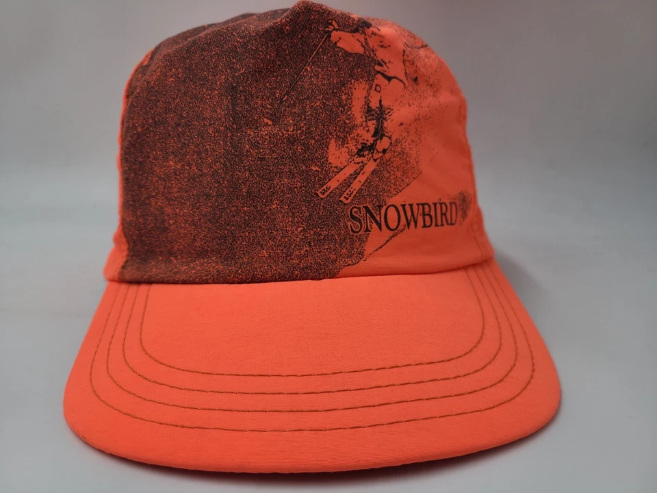Gorra de Colección Snowbird Utah Estación de Esquí Snapback Hombres Mujeres Hecha en EE. UU. Naranja Foto 2 de 4