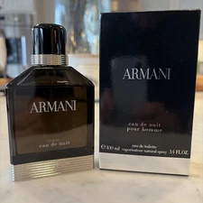 Armani Eau De Nuit Pour Homme by Giorgio Armani for Men EDT 3.3 / 3.4 New In box