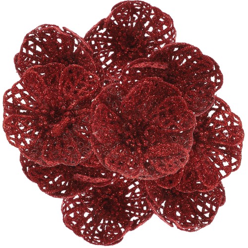 10 Pcs Christmas Wicker Flower Small Christms Tree Decorations Artificial