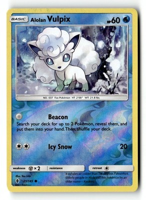 Pokemon Karte Alolan Vulpix Reverse Holo LP SM - Guardians Rising 21/145
