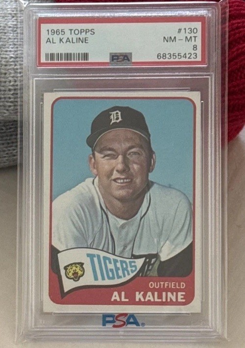 AL KALINE DETROIT TIGERS 1965 TOPPS BASEBALL #130 HOF PSA 8
