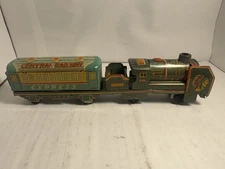 Vintage  Tin Toy Central Express Railway Train Indian Logo