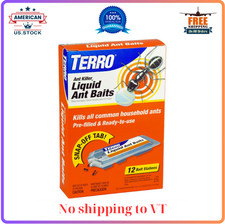 TERRO T300B Liquid Ant Killer – 12 Bait Stations, Borax Formula, Fast Acting