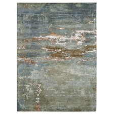 9'x12'4" Sage Green Abstract Galaxy Design Wool Hand Knotted Oriental Rug 83251