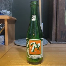 Vintage Swimsuit Girl 7up ACL Soda Bottle Anchorage Cold Storage Alaska Seven Up