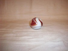 Antique Vintage Houze Glass Floor Shift Knob Red White Swirl Very Condition