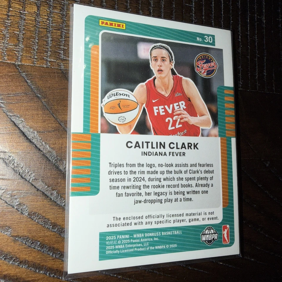 Patch de Jersey 2025 Panini Donruss WNBA Caitlin Clark!! 🏀 🐐 Indiana Fever - Imagem 3 de 3