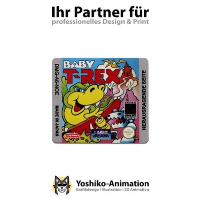 Baby T-Rex [DMG-A6-NOE] GameBoy Ersatz Label Aufkleber
