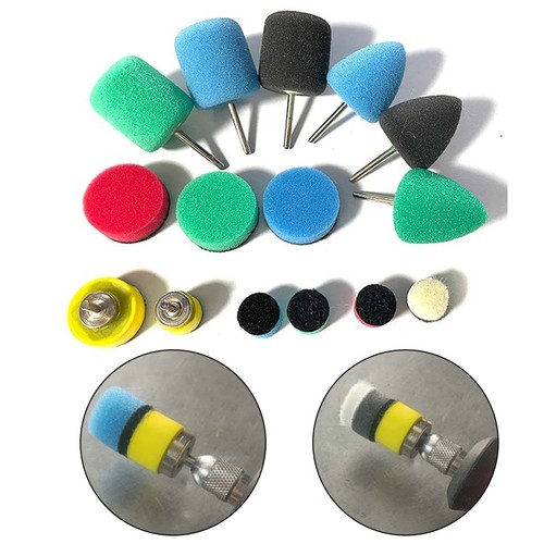 SIQUK Kit di 13 tamponi per lucidatura auto, 75 mm, tamponi in schiuma per lucidatura auto, tamponi per cera, accessori per trapano, 7,6 cm