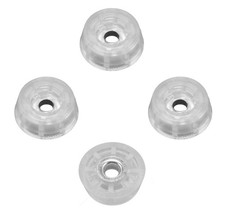 4 Small Clear Round Rubber Feet - .250 H X .671 D - Made in USA - Food Safe C...
