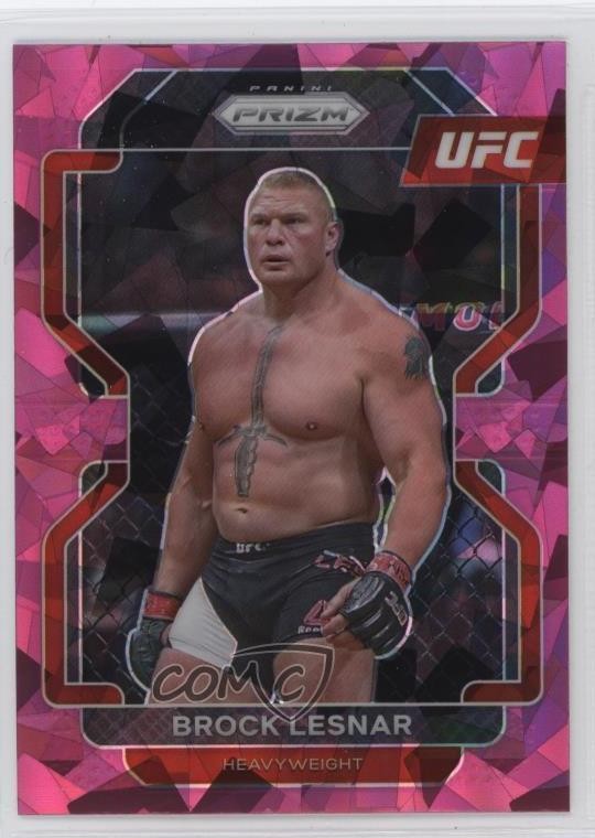 2022 Panini Prizm UFC Pink Ice Prizm Brock Lesnar #159 12v9