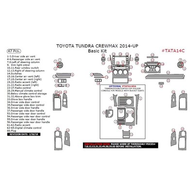 Remin TATA14C-SPINK Pink Basic Dash Kit 47 Pcs