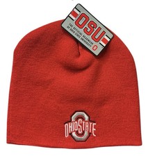 OSU Official Headwear Ohio State Buckeyes Knit Beanie Hat One Size Adult New